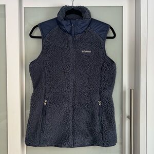 Columbia Women’s Dark Blue Sherpa Fleece Vest